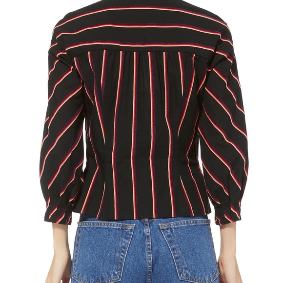 INTERMIX Lexi Striped Top Size 4 - Picture 3 of 5